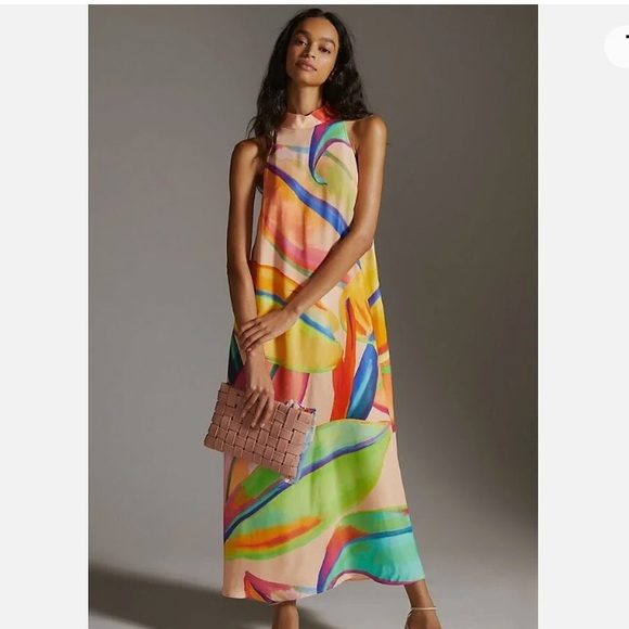NWOT Anthropologie Farm Rio
Maxi Dress Halter Dress COLOR - MULTI - Picture 2 of 6
